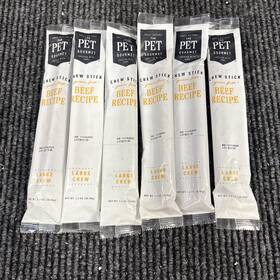 Bark Box 840134623016 Lot Of 6 Pet Gourmet Beef Recipe Large Chew Sticks 1.4oz Ea. Treats