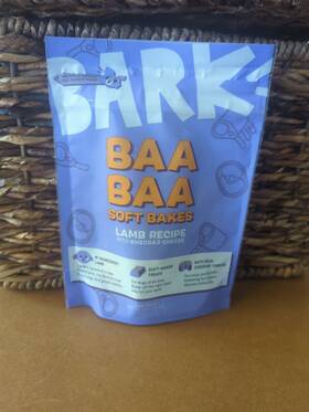 Bark Box 840134680118 Baa Soft Bakes Lamb Recipe Cheddar Cheese - 4 Oz Dog Treats