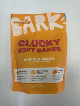 Bark Box 840134680132 Clucky Soft Bakes Dog Treats Chicken Recipe With Sweet Potato 4 Oz