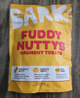 Bark Box 840134680200 Fuddy Nuttys Crunchy Dog Treats With Honey 4 Oz Ex 9/26