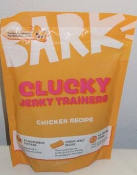 2027 Bark Box 840134680286 Clucky Jerky Trainers Dog Treats Chicken Recipe No Grains 3 Oz