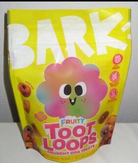 Bark Box 840134694757 Fruity Toot Loops Crunchy Dog Treats Mixed Berry Blend New
