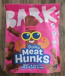 Bark Box 840134694818 Porky Meat Hunks Soft And Meaty Dog Treats Pork Apple Recipe Bb 8/26