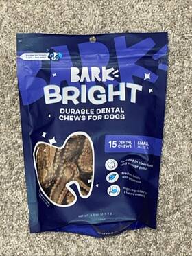 Bark Bright 810434662299 Durable Mint Flavored Dental Dog Treats 15 Count Small Breed New