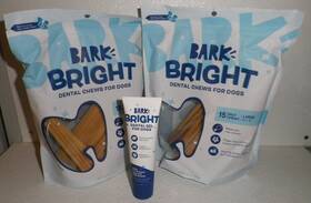 Bark Bright 840134674070 Dental Sticks With Paste Large 30 Chews Real Chicken Exp 08/26