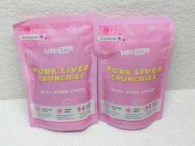 209276 Bark Eats Pork Liver Crunchies Dog Treats 1.7 Oz 2 Bags Mr. Long Ears Approved