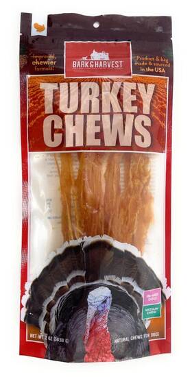 16007 Bark & Harvest Pet Provisions From The Farm And Premium Natural Turkey Tendon Strips Dog Chew Treats Made In T