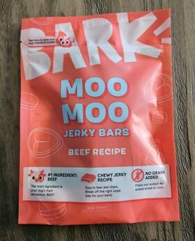 Barkbox 840134680255 Bark Eats Moo Jerky Bars Beef Recipe 3 Oz Exp 9/26