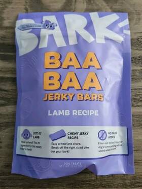 Barkbox / Barkeats 840134680231 Bark Box Baa Chewy Jerky Bars Dog Treats Lamb Recipe Exp 3/26