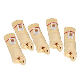 Barking Buddha 611138303163 Cheek Rolls 10-12 In Thick Rawhide Alternative Chew Sticks 5 Pack