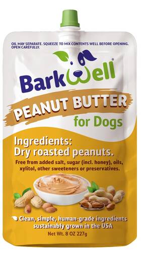 Barkwell 850033470253 Peanut Butter Squeeze - 8oz Pouch All-natural 8 Fl Oz Pack Of 1