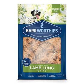 Barkworthies 816807016515 Lamb Lung Chip Chews 12oz. Bag - All-natural And Highly Digestible Dog Treats