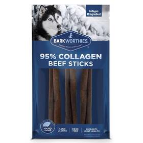 Barkworthies 840139124440 Collagen Sticks 6-inch 3-count - Great Tasting Highly Digestible Single