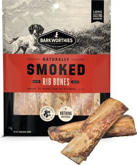 Barkworthies 840139130748 Naturally Smoked Beef Rib 4 Inch -6 Bones 10ct