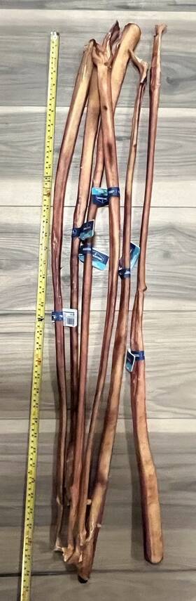 Wo152239 Barkworthies Odor Free Beef Pizzle Bully Stick Cane 36 Inch - 38 Lot Of 6 Nwt