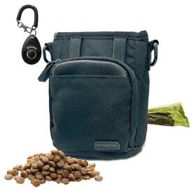 Beau&fur 850069898366 Small Dog Treat Pouch With Clicker For Training - Black