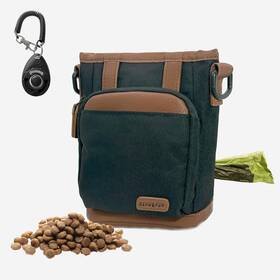 B0fgtj24rj Beau&fur Small Dog Treat Pouch With Clicker - 2 Cup Capacity Built-in Dispenser
