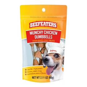 Beefeaters 813471019316 Dog Treats - Munchy Chicken Dumbbells 2.11oz Case If 12 Food Savory Re