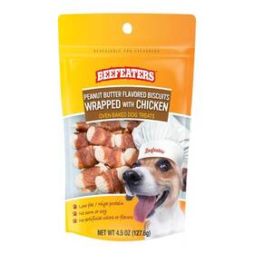 Beefeaters 813471019453 Peanut Butter Biscuits Wrapped With Chicken 4.5oz Case Of 6