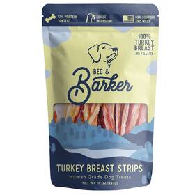 Beg & Barker 850025546003 Turkey Jerky Strips For Dogs 10 Ounce Pack Of 1 - Dog Training Treats Natu
