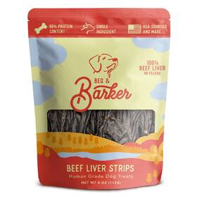 Beg & Barker 850025546461 Beef Liver Jerky For Dogs 4 Ounce Pack Of 1 - Dog Training Treats Natura