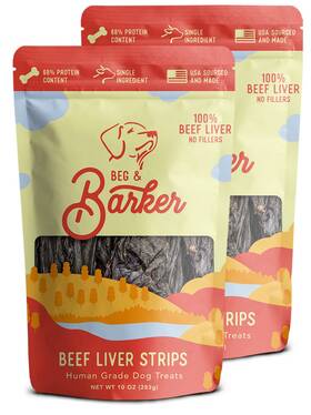 Beg & Barker 850025546690 Beef Liver Jerky For Dogs 10 Ounce Pack Of 2 - Dog Training Trea Beg & Barker 850025546690 Beef Liver Jerky For Dogs 10 Ounce Pack Of 2 - Dog Training Trea
