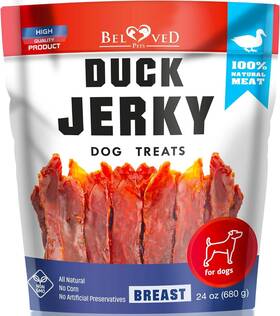 Beloved Pets 313035533505 Dog Treats Duck Jerky 1.5 Lb - Human Grade Pet Snacks Natural High Protein Mea