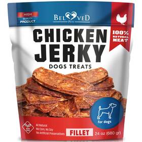 Beloved Pets 669909998780 Chicken Jerky Dog Treats 1.5 Lb - Human Grade Pet Snacks And Grain Free Meat