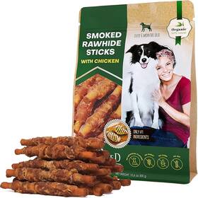 Beloved Pets 726084447493 Dog Smoked Rawhide Sticks Wrapped Chicken And Pet Natural Chew Treats - Grain Free