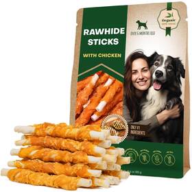 Beloved Pets 850034323596 Dog Rawhide Sticks Wrapped With Chicken And Pet Natural Chew Treats - Grain Fre
