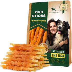 Beloved Pets 850034323695 Dog Treats Rawhide - Free Cod Sticks 10.6 Ounce Pack Of 1