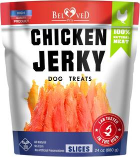 8792 Beloved Pets Dog Treats Chicken Jerky 1.5 Lb - Human Grade Pet Snacks And High Protein Meat A