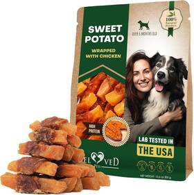 I9-qlvi-9xc4 Beloved Pets Dog Sweet Potato Wrapped With Chicken And Pet 10.6 Ounce Pack Of 1 Beige