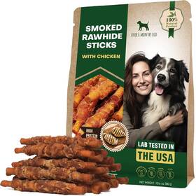 Beloved Pets Inc 445007742783 Dog Treats Rawhide Sticks Wrapped With Chicken 11 Oz Pet Natural Chew - G
