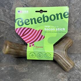 Atl0323-2724 Benebone Giant Bacon Stick For Aggressive Chew Large Dogs Under 90 Lbs Nylon New