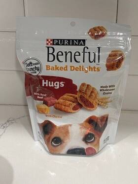 178048 Beneful Exp. Feb 2025 Purina Dog Treats Baked Delights Hugs With Real