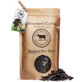 Benjamins Cattle 797435702394 Single Ingredient - Organic Grass Fed And Finished Beef Liver Dog Treats Hand