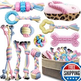 Benseao B095y9x7tb Puppy Chew Toys For Teething Small Dog Rope Balls