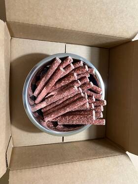 Bio712rd Benty America 79 Pcs Of 5 Inch X 9/16 Extruded Rawhide Beef Munch Stick