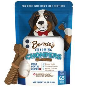 Bernies 697937049266 Charming Chompers - Daily Dental Chews For Dogs 5-15 Lbs. 65 Count Cleans
