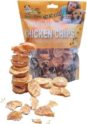 Berns Farm 445003698688 Chicken Chips For Dogs - Raw Dehydrated Breast Single Ingredient Health