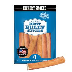 1831530 Best Bully Sticks Hickory Smoked Jumbo 6 Inch 12 Count Pack Of