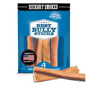 1831585 Best Bully Sticks Hickory Smoked Jumbo 6 Inch - 4 Count Pack Of 1 Natural Smo