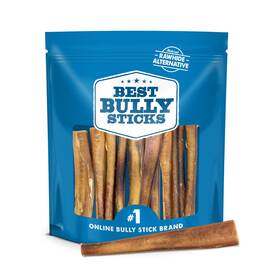 1832605 Best Bully Sticks Natural Jumbo For Large Dogs 6 Inch 10 Count