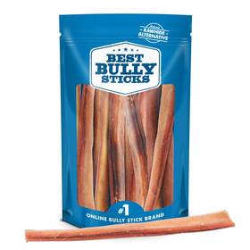 Best Bully Sticks 840139132629 Natural Jumbo For Large Dogs - 12 Inch 10 Count Pack Of 1