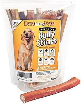 Best For My Pets Bully Sticks 313053330308 6 Inch Odor Free Beef 8 Oz Bag - Single Ingredien