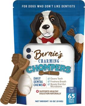Best Inc. 313108626653 Charming Chompers - Daily Dental Chews For Dogs 5-15 Lbs. 65 Count Cleans Te