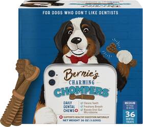 Best Inc. 711181637717 Charming Chompers - Daily Dental Chews For Dogs 26-50 Lbs. 36 Count Cleans T