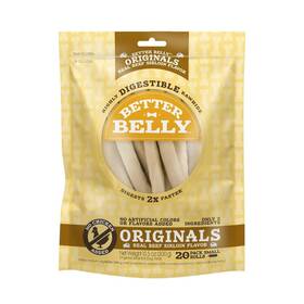 P-50050nc Better Belly 615650500505 Originals Real Beef Sirloin Flavor Small Rolls Dog Chews 20count