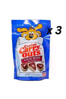 7910052004 Big Heart Pet Brands Pack Of 3 Canine Carry Outs Steak Bites Beef Flavor For Dog Snacks